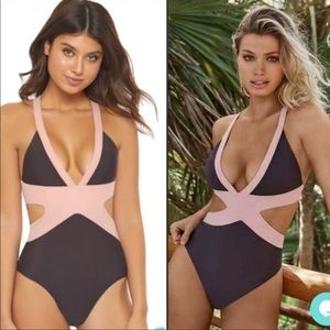 Pilyg Riviera Selena One Piece Cutout Swimsuit Sz S